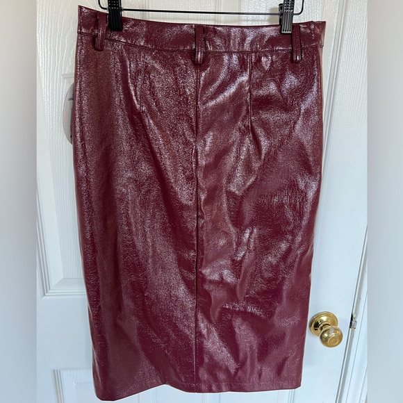 Scoop Women’s Faux Patent Leather Front Slit Midi Skirt, Size 4 NWT - Picture 11 of 13